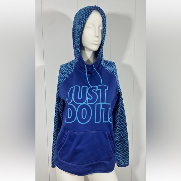 Nike Womens Blue Therma-fit Pullover Hoodie Sweater Size Medium M - Picture 1 of 10
